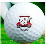Balles De Golf Nom du monogramme du panier personnalisé unique<br><div class="desc">Quelque chose de spécial pour un gentleman dans votre vie qui pourrait juste apprécier une voiturette de golf qui dit "#1". Prêt à suivre le cours et à aider à en faire un grand jeu — ce Michael est prêt pour le travail. Pensez à l'anniversaire / la fête des pères...</div>