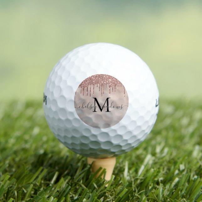 Balles De Golf Nom en écriture calligraphique avec monogramme et  (T-shirt Insitu)