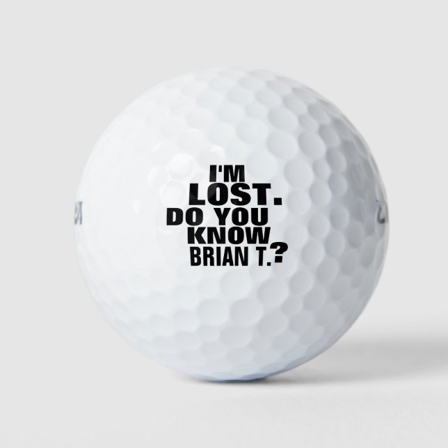 Balles De Golf Nom Golfeur personnalisé Funny perdu (Devant)