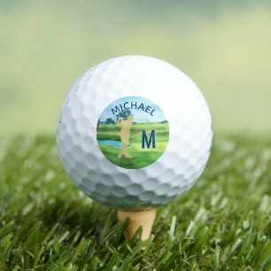 Balles De Golf Nom Golfeur personnalisé Monogramme 3D