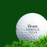 Balles De Golf nom monogram golf_balls pour golfeurs élégants<br><div class="desc">Une balle de golf personnalisée pour un joueur de golf élégant...  un simple monogramme</div>