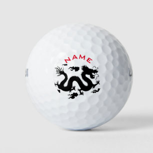 BALLES DE GOLF NOM PERSONNALISABLE CHINOIS DRAGON GOLF BALL