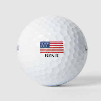 Balles De Golf Nom personnalisé avec drapeau américain