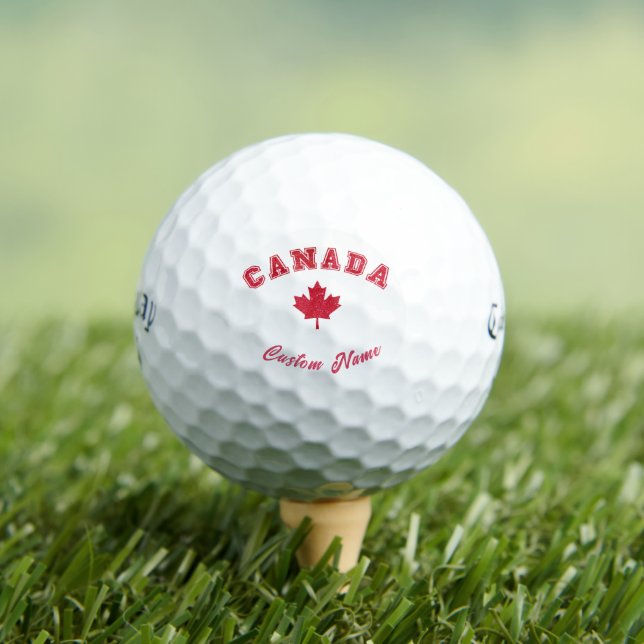 Balles De Golf Nom personnalisé, Canadien - Canada Feuille d'érab (T-shirt Insitu)