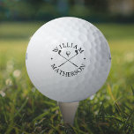 Balles De Golf Nom personnalisé Classic Golf Clubs<br><div class="desc">Personnalisez le nom pour créer un cadeau de golf classique et élégant. Idéal pour les individuels,  les clubs de golf et comme cadeau d'entreprise. Conçu par Thisisnotme©</div>