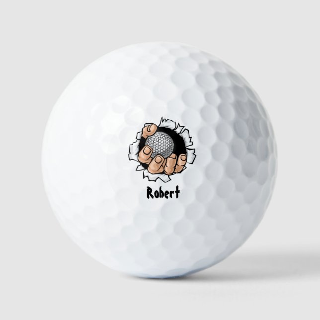 Balles De Golf nom personnalisé drôle  (Recto)