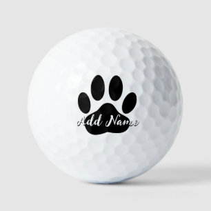 Balles De Golf Nom personnalisé Empreinte de patte de chien