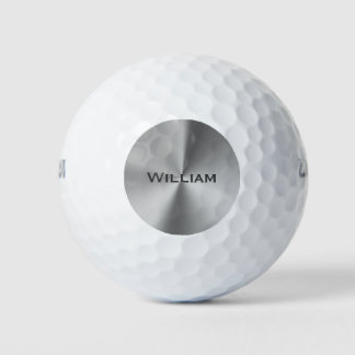 Balles De Golf Nom personnalisé en métal brossé
