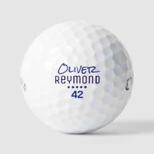 Balles De Golf Nom personnalisé et âge Meilleur Golfeur bleu