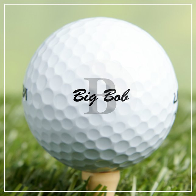 Balles De Golf Nom personnalisé et billes de golf monogrammes ini (Personalized golf balls with monogram initial and name. Great gift for golfers. )