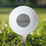 Balles De Golf Nom personnalisé Golf Clubs Grey<br><div class="desc">Personnalisez le nom dans la typographie classique pour créer un cadeau de golf unique et garder le saké pour n'importe quel golfeur. Conçu par Thisisnotme©</div>