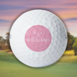 Balles De Golf Nom personnalisé Golf Clubs Rose<br><div class="desc">Personnalisez le nom dans la typographie classique pour créer un cadeau de golf unique et garder le saké pour n'importe quel golfeur. Conçu par Thisisnotme©</div>
