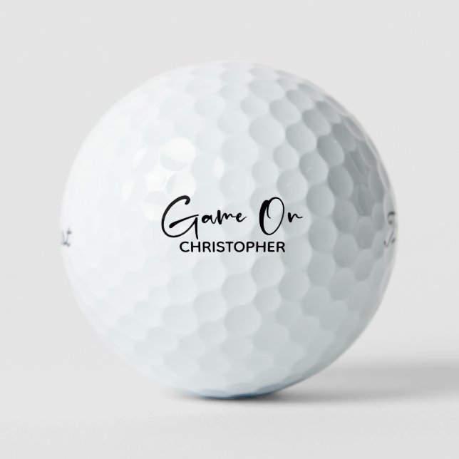 Balles De Golf Nom personnalisé "Jeu sur" (Recto)