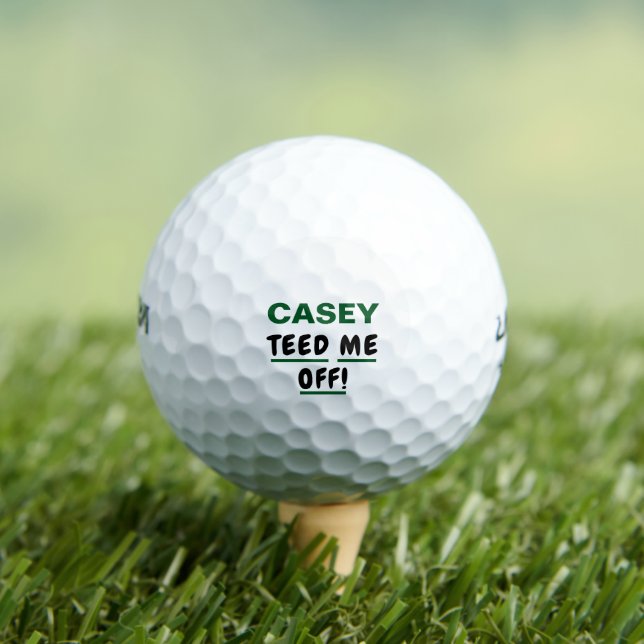 Balles De Golf Nom personnalisé Me Teed Off Drôle (T-shirt Insitu)