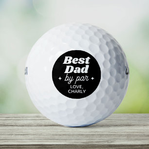 Balles De Golf Nom personnalisé Meilleur papa Par Par Cool Rétro