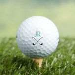 Balles De Golf Nom personnalisé Monogram Golf Clubs<br><div class="desc">Personnalisez votre balle de golf avec votre nom et votre initiale.</div>
