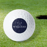 Balles De Golf Nom personnalisé Navy Blue Golf Clubs<br><div class="desc">Personnalisez le nom dans la typographie classique pour créer un cadeau de golf unique et garder le saké pour n'importe quel golfeur. Conçu par Thisisnotme©</div>
