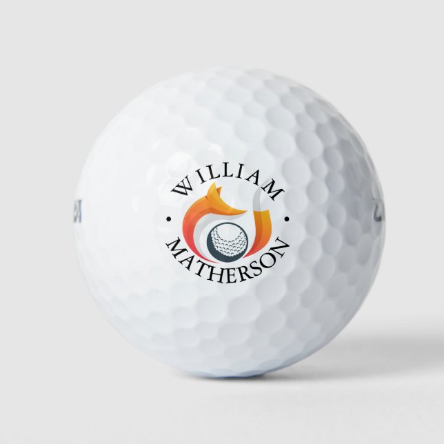 Balles De Golf Nom personnalisé Renard (Devant)