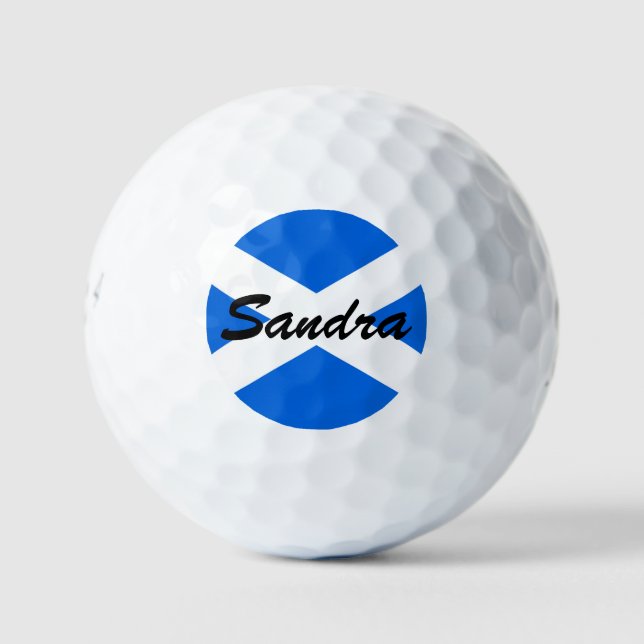 Balles De Golf Nom personnalisé Scottish Flag be6 gbt (Devant)