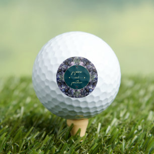 Balles De Golf Noms de Couple de Mariage Floral Noir Classique Hu