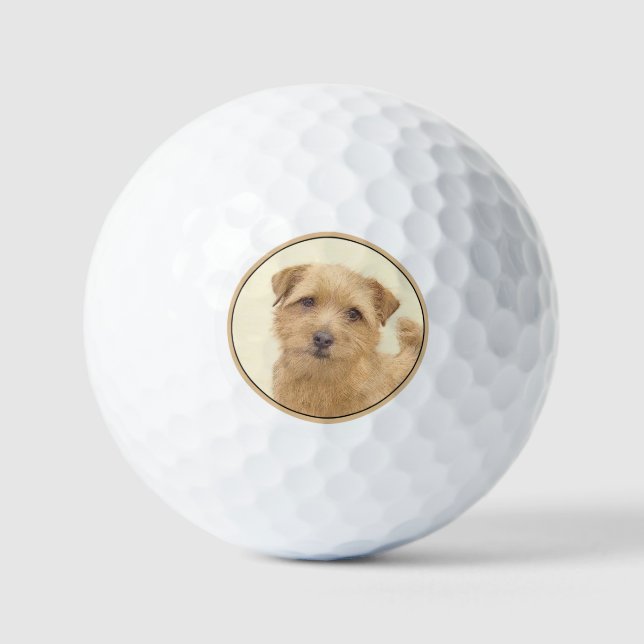 Balles De Golf Norfolk Terrier Peinture - Art Chien original (Recto)