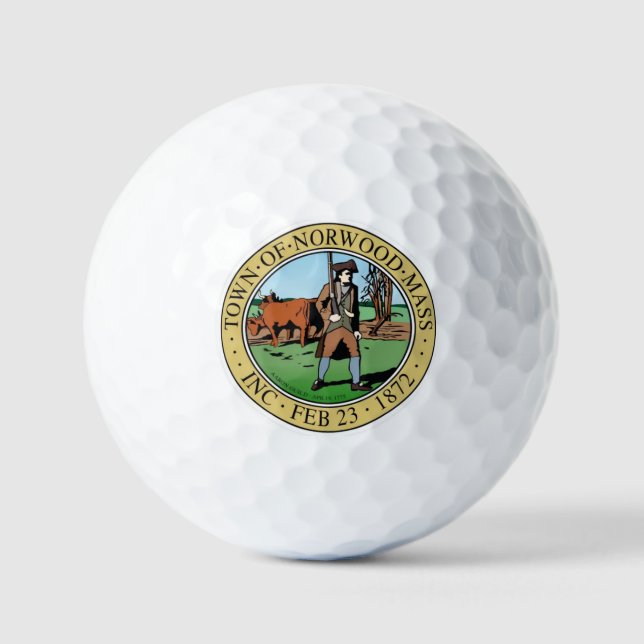 Balles De Golf Norwood Massachusetts Town Golfballs (Recto)