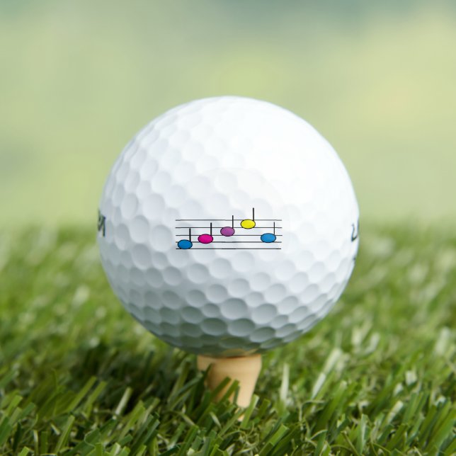Balles De Golf Notes de musique sur portée (T-shirt Insitu)