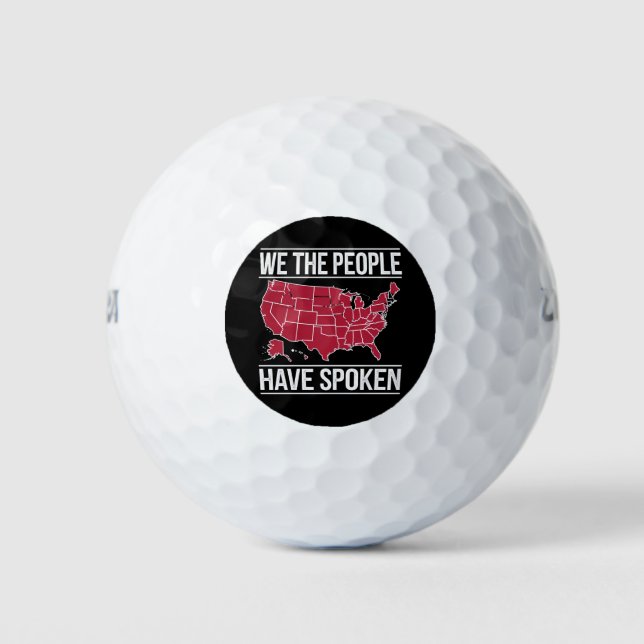 Balles De Golf Nous le Peuple Avons Parlé Carte de l'élection 202 (Devant)