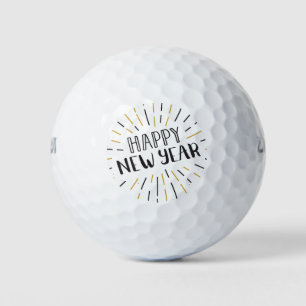 Balles De Golf Nouvel An L'art éclate Graphique Joyeux Nouvel An 