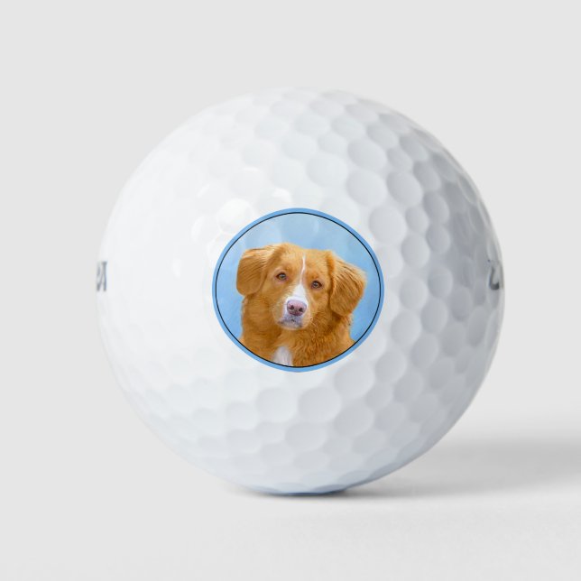 Balles De Golf Nouvelle-Écosse Peinture de chien pour l'essayeur  (Devant)