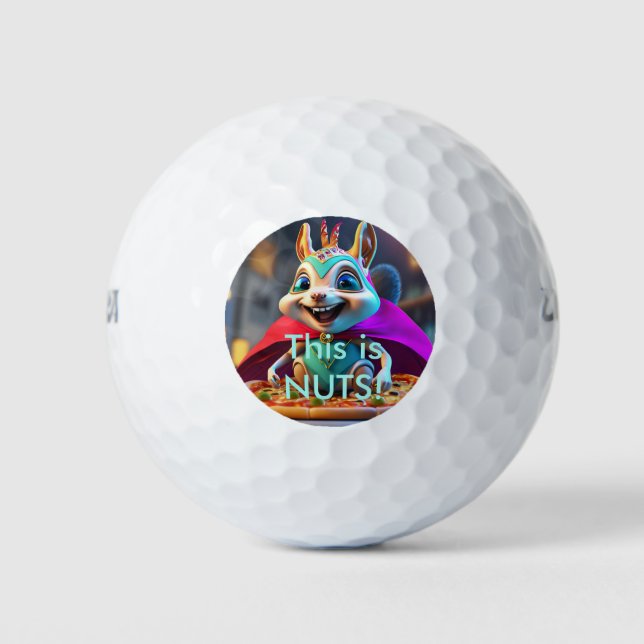 Balles De Golf Novelt Écureuil Pizza Nuts Golf Ball (Devant)