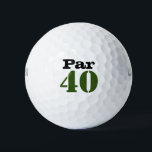 Balles De Golf Numéro 40 par golf course pour 40th birthday golfe<br><div class="desc">Parcours de golf de 40 par pour golfeurs de 40e anniversaire Balls de golf</div>