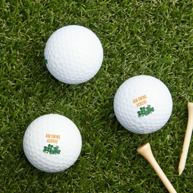 Balles De Golf Objectif Swing Atteindre Shamrocks (Herbe in situ)