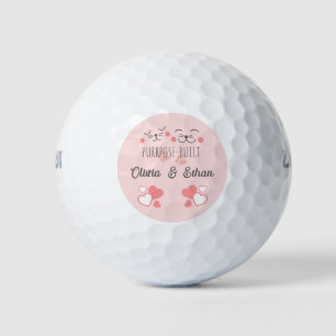 Balles De Golf Objet chats entrelacés construits noms personnalis