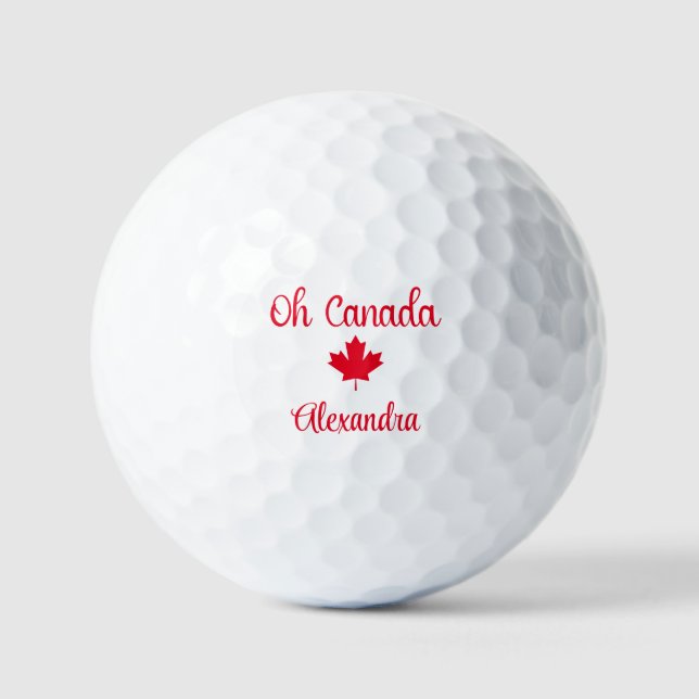 Balles De Golf Oh Canada | Elegant  Maple Leaf (Recto)