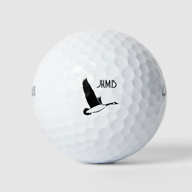 Balles De Golf Oie du Canada Monogramme Art (Devant)