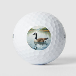 Balles De Golf Oie du Canada Monogramme Oiseau Nature Animal
