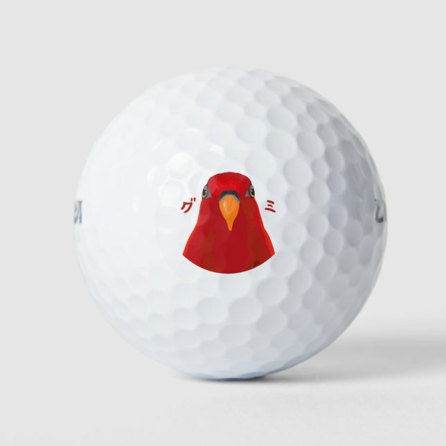 Balles De Golf Oiseau rouge "GUMI" (Devant)