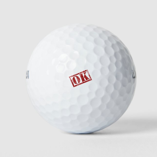 Balles De Golf OK Écrit (Devant)