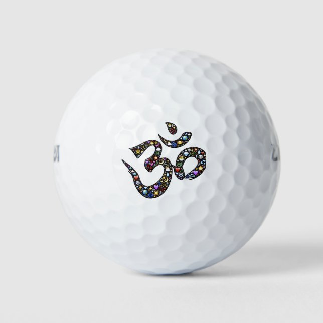 Balles De Golf Om Ohm Symbole Namaste Zen Bouddhisme (Devant)