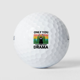 Balles De Golf Only You Can Prevent Drama Llama Camping Vintage F