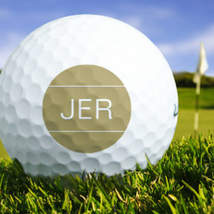 Balles De Golf Or Personnalisé Golfeur Initiales Monogrammées Coo