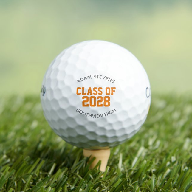 Balles De Golf Orange Classic Varsity Graduate Class Cadeau (T-shirt Insitu)