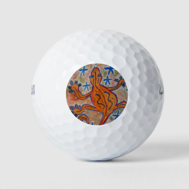 Balles De Golf Orange Gecko (Devant)