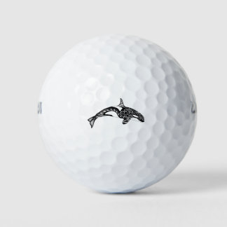 Balles De Golf Orca - Main tirée - Noir et blanc
