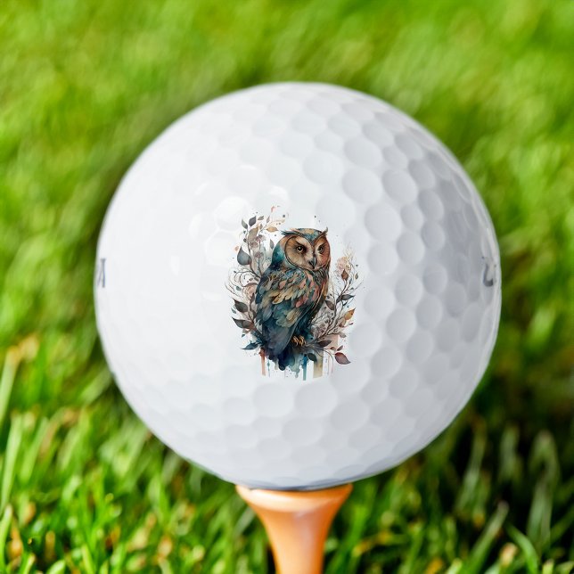 Balles De Golf Ornate Owl (Créateur téléchargé)