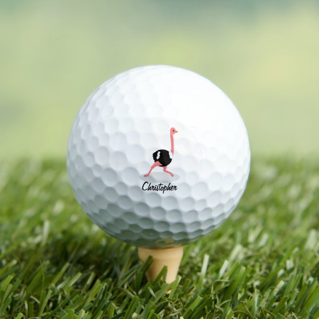 Balles De Golf Ostrich Design (T-shirt Insitu)