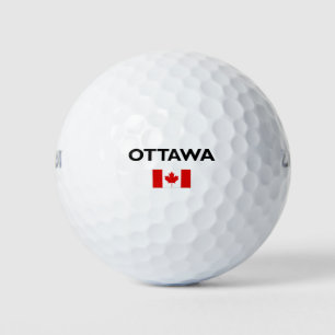 Balles De Golf Ottawa Canada Drapeau canadien couleur claire
