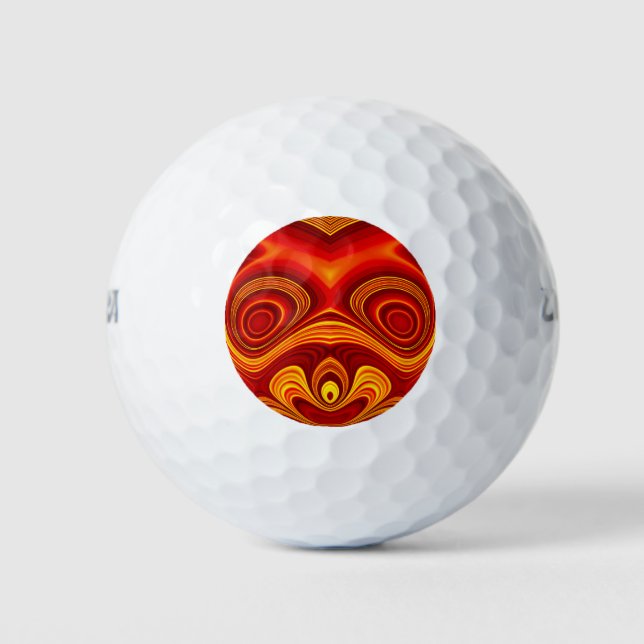Balles De Golf OUAH ! Bright golf balls design - UNIQUE (Devant)