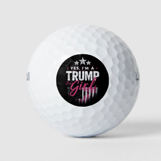 Balles De Golf Oui, je suis une fille de Trump Pas d'excuses pour (Devant)